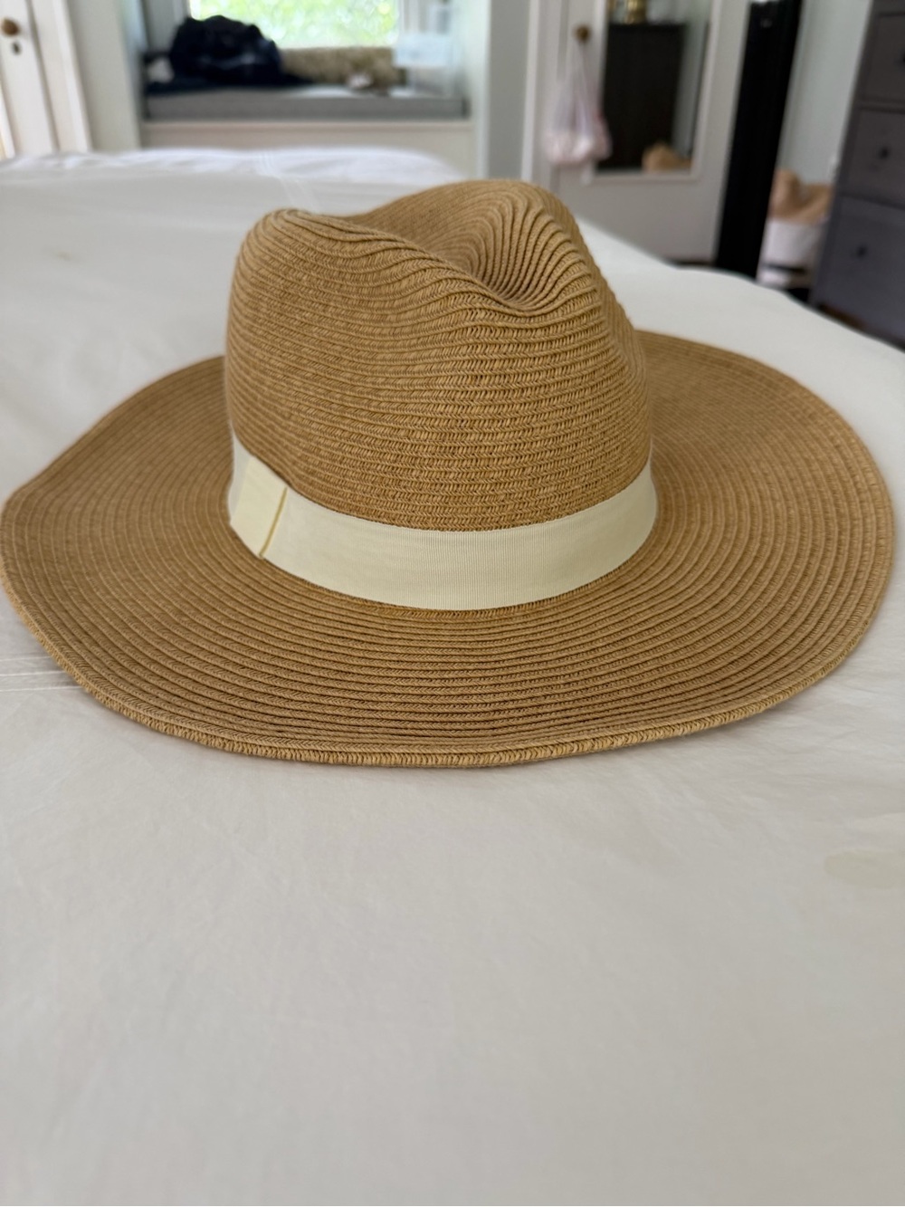 Toucan for Tuckernuck Classic Wide-Brim Straw Sun Hat with Cream Band